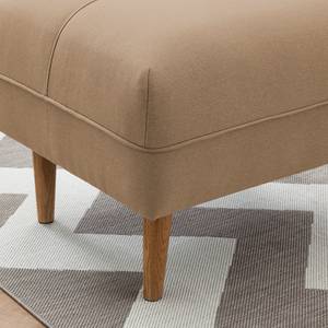 Polsterhocker Cala Strukturstoff Webstoff Osta: Cappuccino - Beige