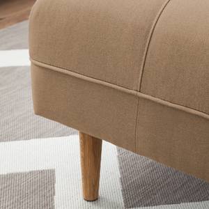 Polsterhocker Cala Strukturstoff Webstoff Osta: Cappuccino - Beige