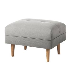 Pouf repose-pieds Cala Tissu structuré Tissu Osta: Marron gris - Beige