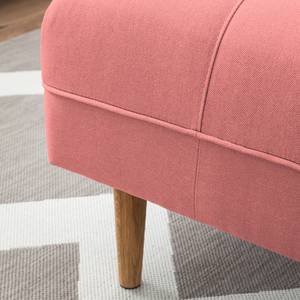 Pouf repose-pieds Cala Tissu structuré Tissu Osta: Corail - Beige