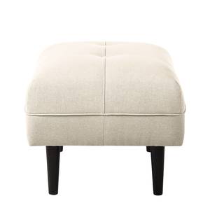 Pouf repose-pieds Cala Tissu structuré Tissu Osta: Blanc vieilli - Noir