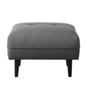 Pouf repose-pieds Cala Tissu structuré Tissu Osta: Anthracite - Noir