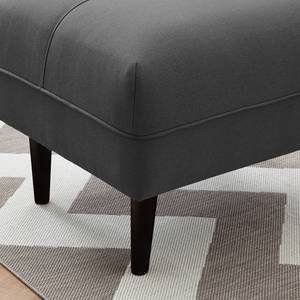 Pouf repose-pieds Cala Tissu structuré Tissu Osta: Anthracite - Noir