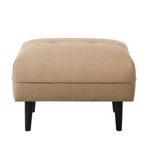 Pouf repose-pieds Cala Tissu structuré Tissu Osta: Cappuccino - Noir