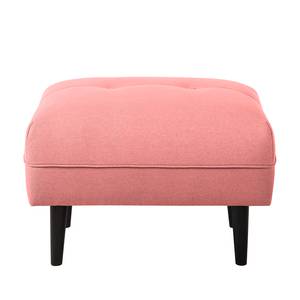 Pouf repose-pieds Cala Tissu structuré Tissu Osta: Corail - Noir