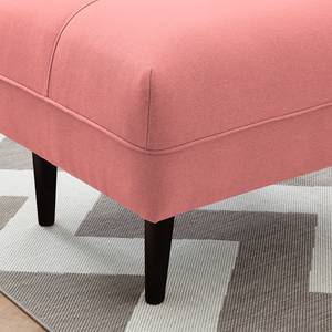 Pouf repose-pieds Cala Tissu structuré Tissu Osta: Corail - Noir