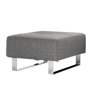 Gestoffeerde hocker Cassius geweven stof Stof Twist: Charcoal