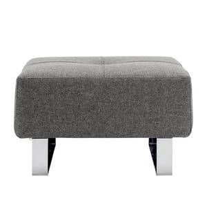 Pouf repose-pieds Cassius Tissu - Tissu Twist : Charcoal