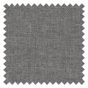 Gestoffeerde hocker Cassius geweven stof Stof Twist: Charcoal