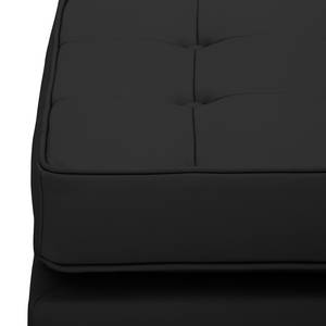 Pouf repose-pieds Chelsea Cuir véritable Cuir véritable Gad : Noir - Luge