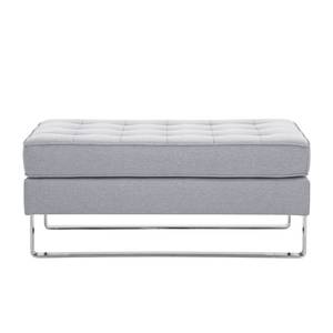 Pouf repose-pieds Chelsea Tissu Tissu Milan : Gris clair - Luge