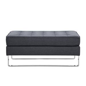 Pouf repose-pieds Chelsea Tissu Tissu Milan : Anthracite - Luge