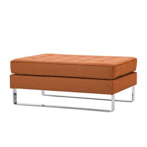 Pouf repose-pieds Chelsea Tissu Tissu Milan : Marron rouille - Luge