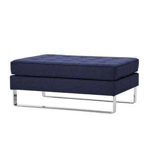 Pouf repose-pieds Chelsea Tissu Tissu Milan : Bleu foncé - Luge