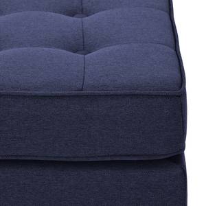 Pouf repose-pieds Chelsea Tissu Tissu Milan : Bleu foncé - Luge