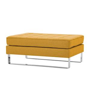 Pouf repose-pieds Chelsea Tissu Tissu Selva : Jaune moutarde - Luge