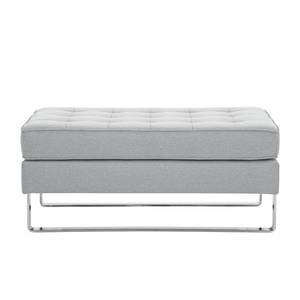 Pouf repose-pieds Chelsea Tissu Tissu Selva : Gris argenté - Luge