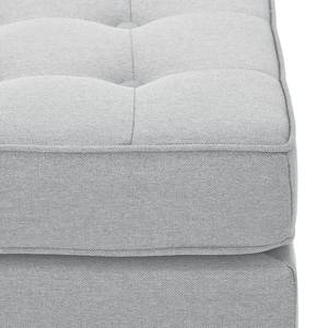 Pouf repose-pieds Chelsea Tissu Tissu Selva : Gris argenté - Luge