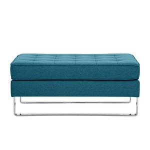 Pouf repose-pieds Chelsea Tissu Tissu Ramira : Turquoise - Luge