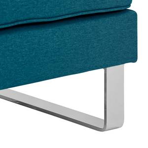 Pouf repose-pieds Chelsea Tissu Tissu Ramira : Turquoise - Luge