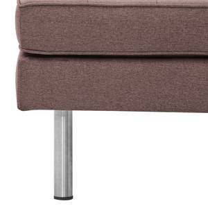 Pouf repose-pieds Chelsea Tissu Tissu Milan : Gris-Marron - Cylindre