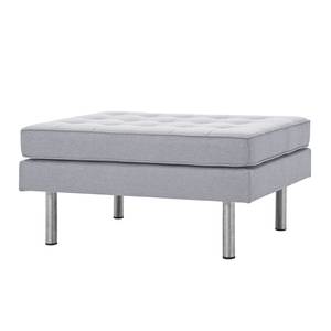 Pouf repose-pieds Chelsea Tissu Tissu Milan : Gris clair - Cylindre