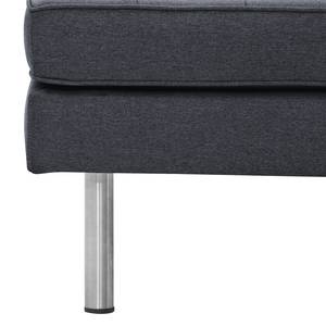 Pouf repose-pieds Chelsea Tissu Tissu Milan : Anthracite - Cylindre