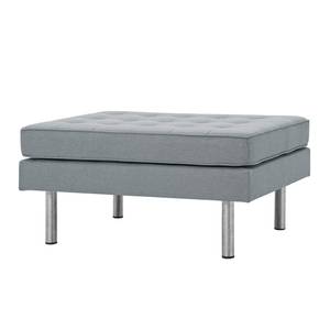 Pouf repose-pieds Chelsea Tissu Tissu Selva : Gris - Cylindre