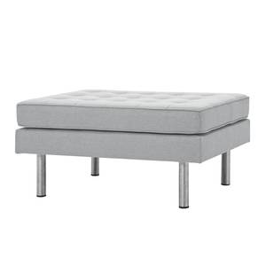 Pouf repose-pieds Chelsea Tissu Tissu Selva : Gris argenté - Cylindre