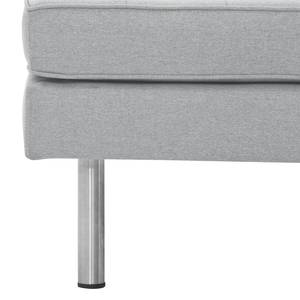 Pouf repose-pieds Chelsea Tissu Tissu Selva : Gris argenté - Cylindre