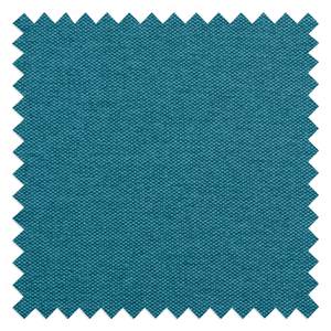 Gestoffeerde hocker Chelsea geweven stof Stof Ramira: Turquoise - Cilinder