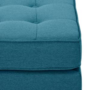 Pouf repose-pieds Chelsea Tissu Tissu Ramira : Turquoise - Cylindre