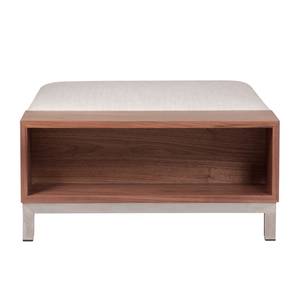 Gestoffeerde hocker CX geweven stof Stof Andra: Beige