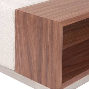 Gestoffeerde hocker CX geweven stof Stof Andra: Beige