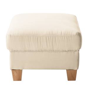 Gestoffeerde hocker Davao microvezel - Crème