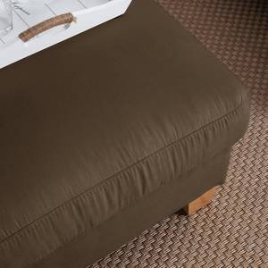 Repose-pieds Davao Microfibre - Marron noix de coco