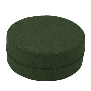 Gestoffeerde hocker Deconstructed 50/20 geweven stof - Stof Twist: Dark Green