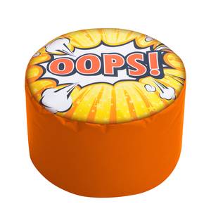Polsterhocker Dot Com Oops Webstoff - Orange / Gelb