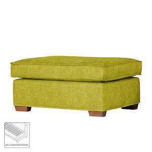 Gestoffeerde hocker Durana microvezel - Limegroen