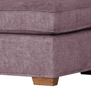 Gestoffeerde hocker Durana microvezel - Mauve