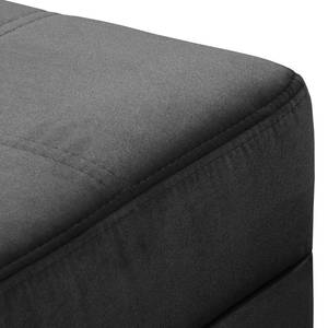 Pouf repose-pieds Elnora Velours - Anthracite