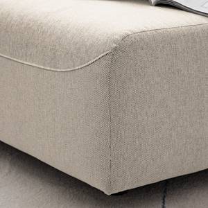 Gestoffeerde hocker FINNY geweven stof - Geweven stof Saia: Beige