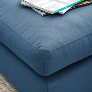 Pouf repose-pieds Glasco Tissu Tissu Osta: Bleu foncé