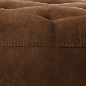 Pouf repose-pieds Graya Aspect cuir vieilli - Cognac