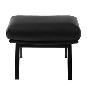 Pouf repose-pieds Hepburn I Cuir véritable - Noir - Cuir véritable Neka Noir - Cuir véritable Neka : Noir - Noir