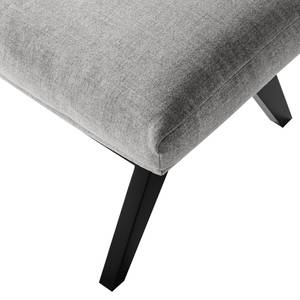 Pouf repose-pieds Hepburn I Tissu - Tissu Milan : Gris clair - Noir