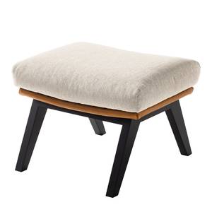 Hocker HEPBURN mit Holzfüßen Schwarz