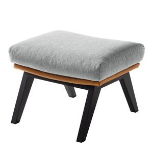 Hocker HEPBURN mit Holzfüßen Schwarz