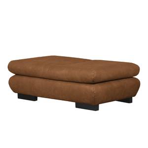 Gestoffeerde hocker Infinity antieke leerlook - Cognackleurig