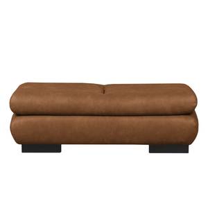 Pouf repose-pieds Infinity Aspect cuir vieilli - Cognac